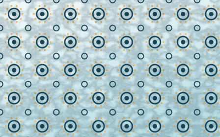Algarve Sea Batik Blooms — light blue, orange and white batik background