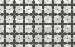Alpine Chalk Batik Kawung — light grey, blue and white batik background