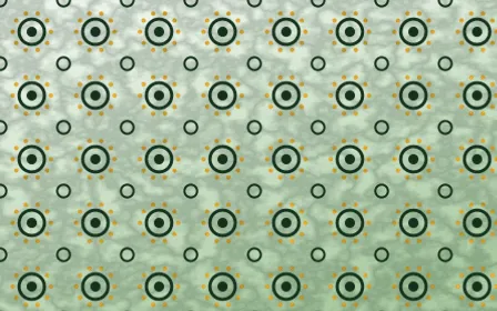 Amazônia Batik Blooms — light green, gold and white batik background
