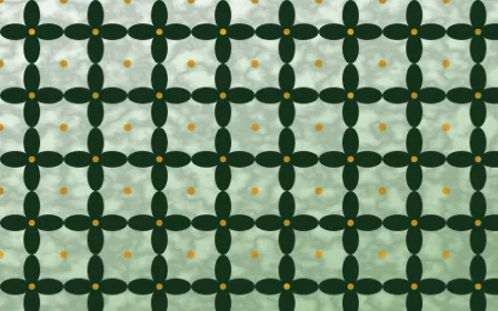 Amazônia Batik Kawung — light green, gold and white batik background