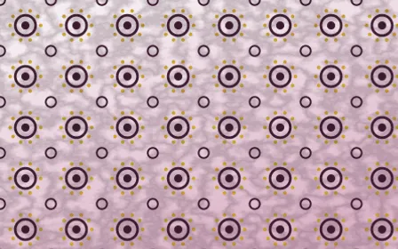 Andes Berry Batik Blooms — light pink, gold and white batik background