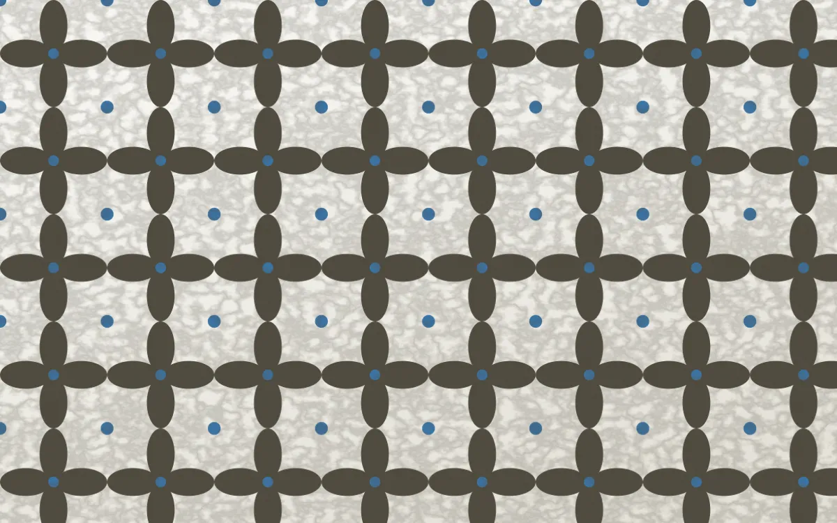 Athens Marble Batik Kawung — light brown, blue and white batik background