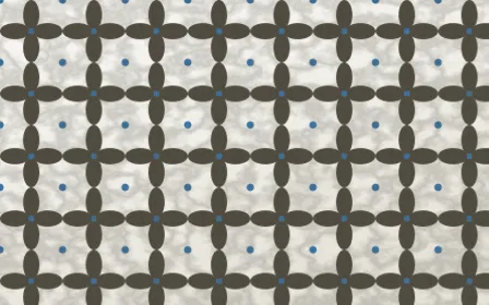 Athens Marble Batik Kawung — light brown, blue and white batik background