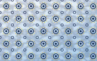 Bahia Blue Batik Blooms — light blue, gold and white batik background