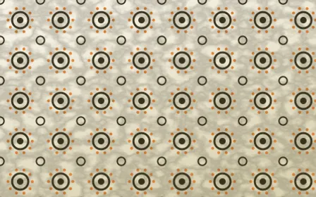 Bali Temple Batik Blooms — light brown, orange and beige batik background