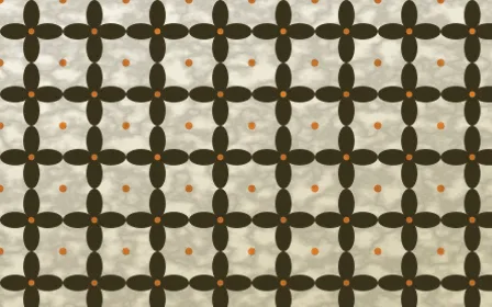 Bali Temple Batik Kawung — light brown, orange and beige batik background