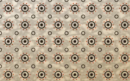 Bamako Earth Batik Blooms — light brown, orange and beige batik background