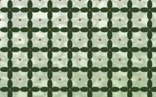 Bamboo Mist Batik Kawung — light green, brown and white batik background