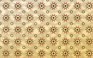Bangkok Gold Batik Blooms — light brown, red and beige batik background