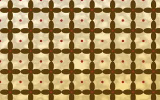 Bangkok Gold Batik Kawung — light brown, red and beige batik background