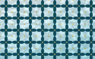 Bondi Surf Batik Kawung — light teal, gold and white batik background