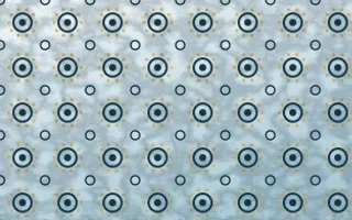 Bosphorus Batik Blooms — light blue, gold and white batik background