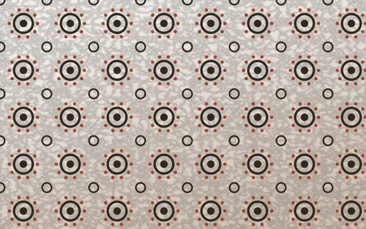 Brooklyn Loft Batik Blooms — light brown, red and white batik background