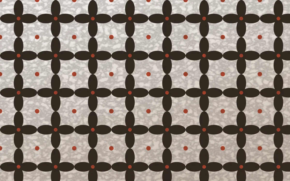Brooklyn Loft Batik Kawung — light brown, red and white batik background