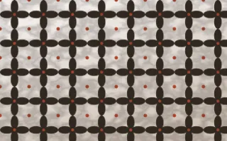 Brooklyn Loft Batik Kawung — light brown, red and white batik background