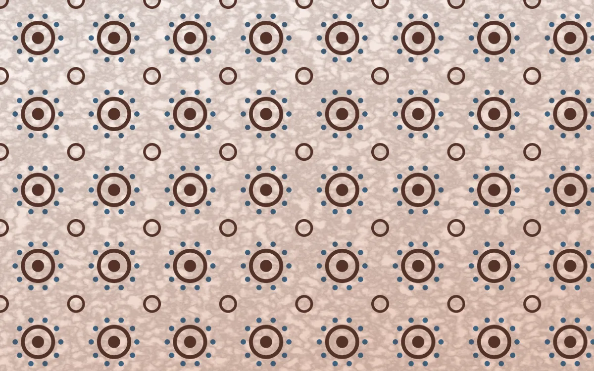 Budapest Rose Batik Blooms — light brown, blue and white batik background