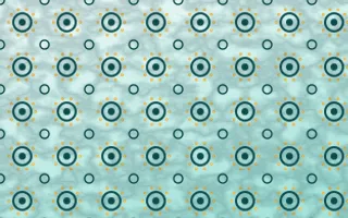 Cancún Surf Batik Blooms — light teal and gold batik background