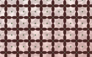 Cape Protea Batik Kawung — light red, green and white batik background