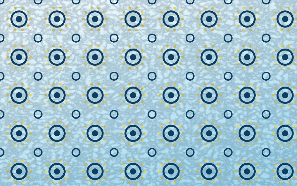 Capri Blue Batik Blooms — light blue, gold and white batik background