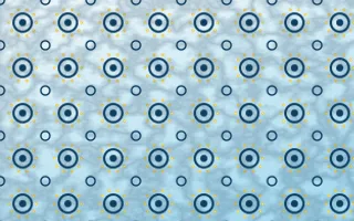 Capri Blue Batik Blooms — light blue, gold and white batik background