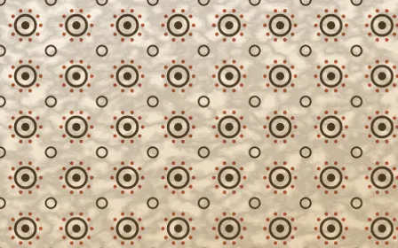 Chai Cream Batik Blooms — light brown, orange and beige batik background