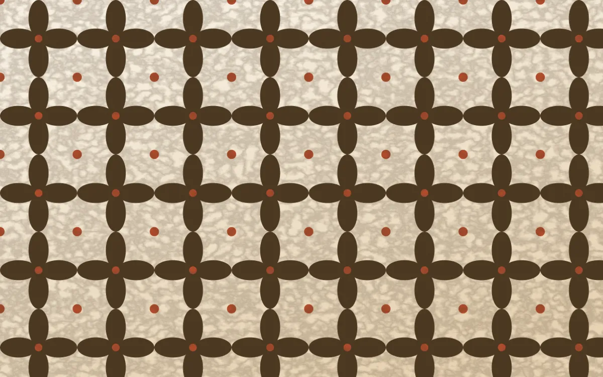 Chai Cream Batik Kawung — light brown, orange and beige batik background