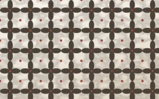 Copenhagen Hygge Batik Kawung — light brown, red and white batik background