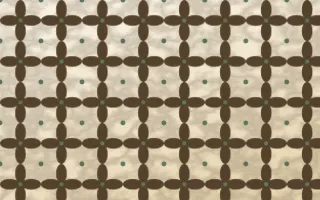Cotswold Stone Batik Kawung — light brown, green and beige batik background