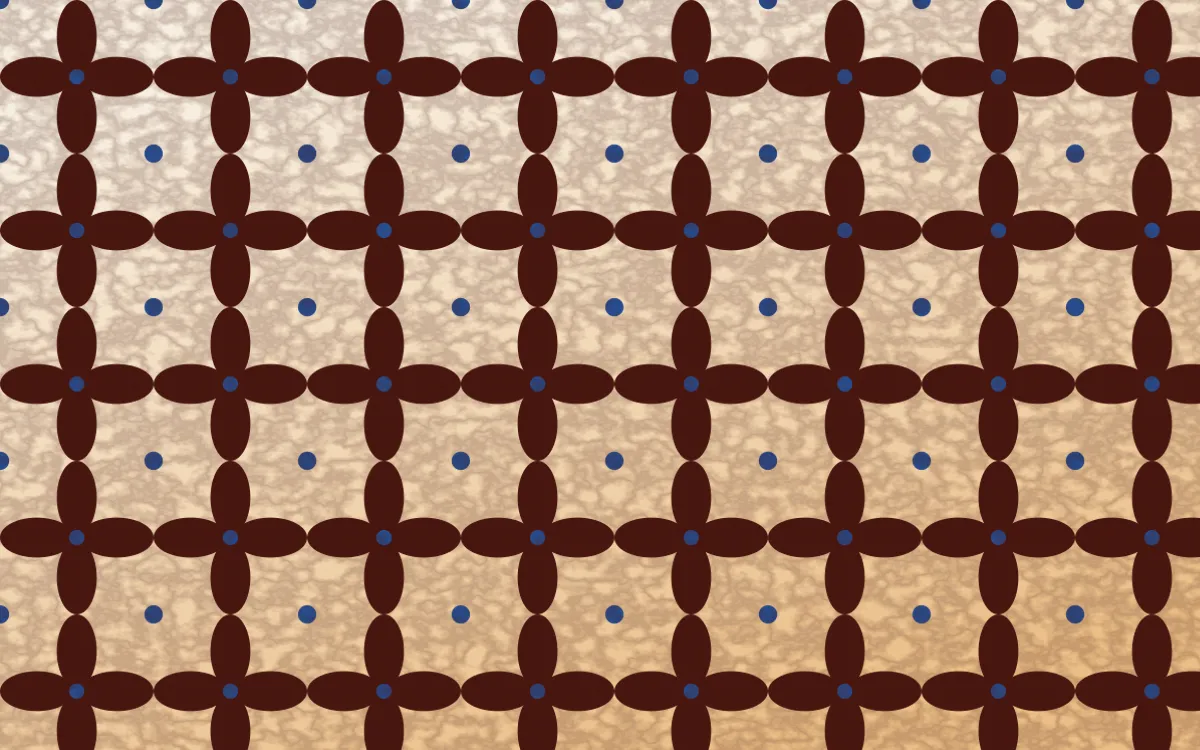 Cusco Weave Batik Kawung — light red, blue and beige batik background