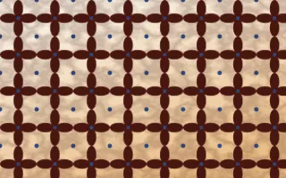 Cusco Weave Batik Kawung — light red, blue and beige batik background