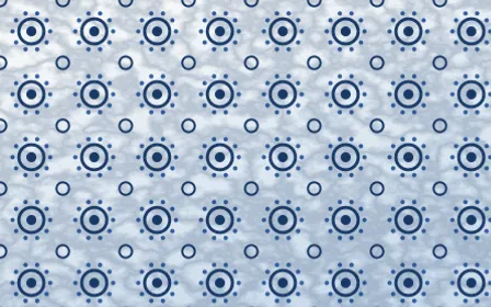 Delft Blue Batik Blooms — light blue and white batik background