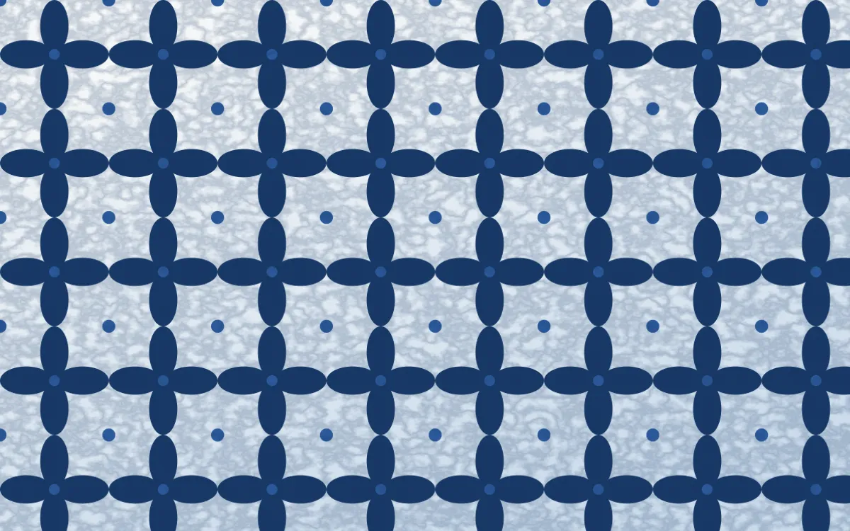Delft Blue Batik Kawung — light blue and white batik background