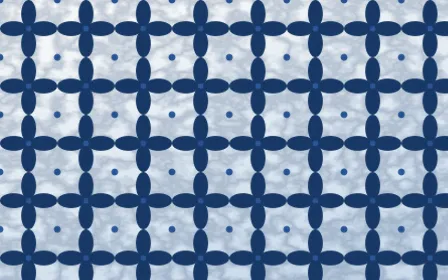 Delft Blue Batik Kawung — light blue and white batik background
