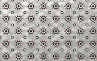 Edo Charcoal Batik Blooms — light grey, red and white batik background