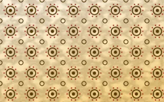 Fes Saffron Batik Blooms — light brown, red and beige batik background