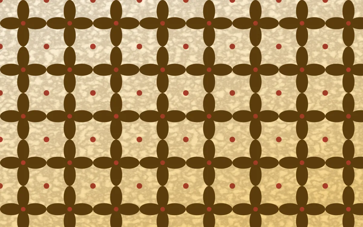 Fes Saffron Batik Kawung — light brown, red and beige batik background