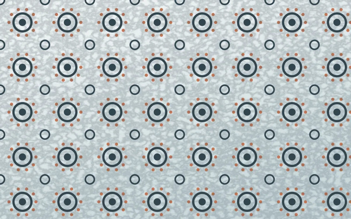 Fjord Mist Batik Blooms — light blue, orange and white batik background