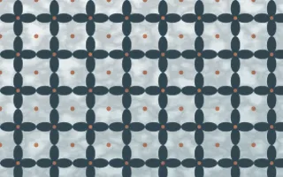 Fjord Mist Batik Kawung — light blue, orange and white batik background