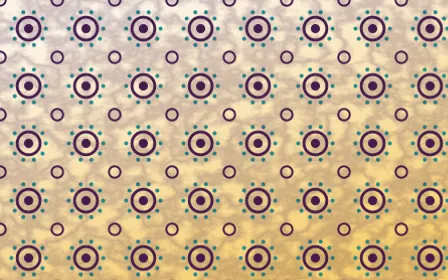 Fiesta Brava Batik Blooms — light purple, teal and white batik background