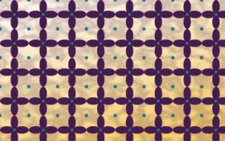 Fiesta Brava Batik Kawung — light purple, teal and white batik background