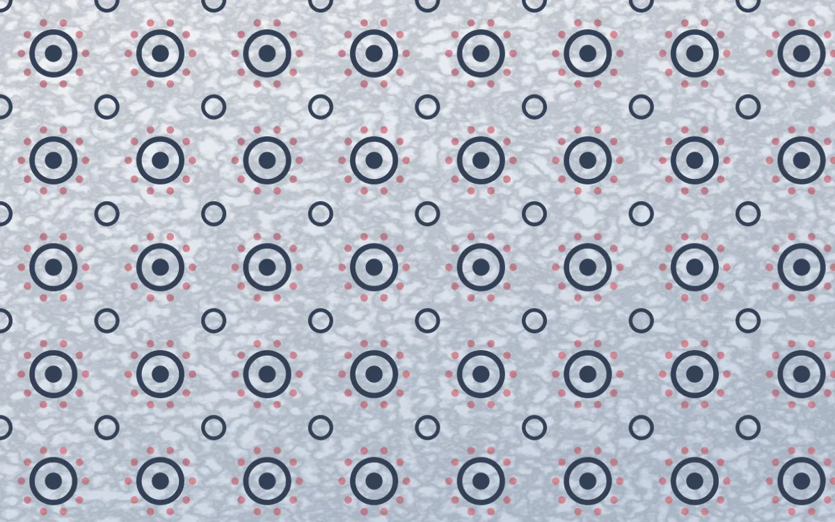 Fuji Mist Batik Blooms — light blue, red and white batik background