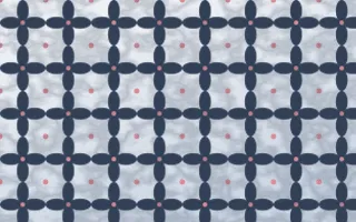 Fuji Mist Batik Kawung — light blue, red and white batik background