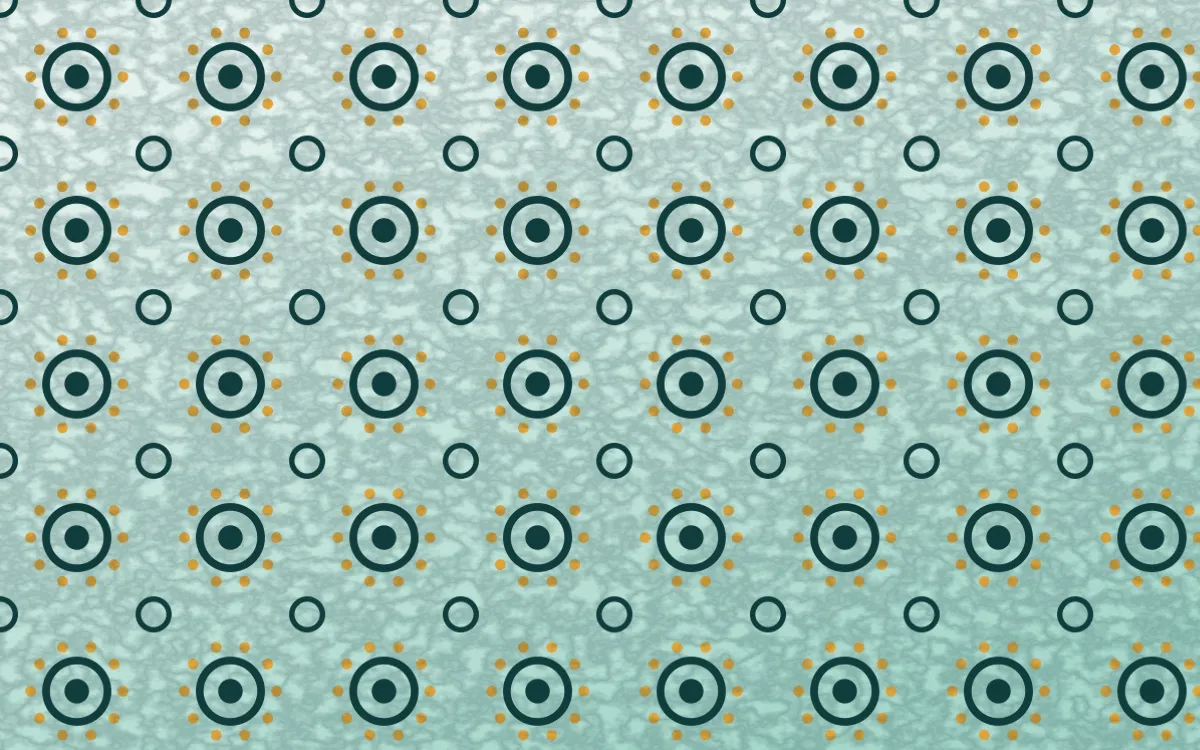 Ha Long Jade Batik Blooms — light teal, gold and white batik background