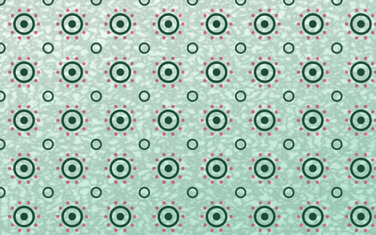 Hanbok Mint Batik Blooms — light green, pink and white batik background