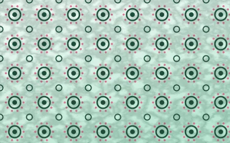 Hanbok Mint Batik Blooms — light green, pink and white batik background