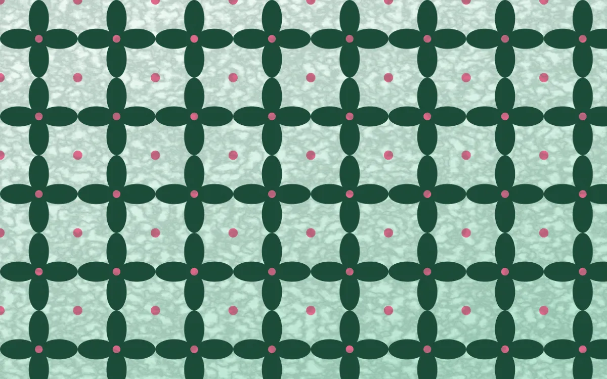 Hanbok Mint Batik Kawung — light green, pink and white batik background
