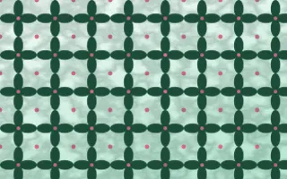 Hanbok Mint Batik Kawung — light green, pink and white batik background