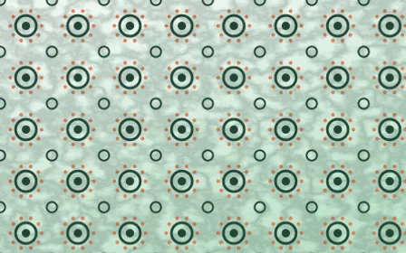 Havana Mint Batik Blooms — light green, orange and white batik background