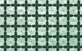 Havana Mint Batik Kawung — light green, orange and white batik background