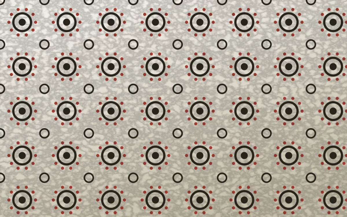 Highland Peat Batik Blooms — light grey, red and white batik background